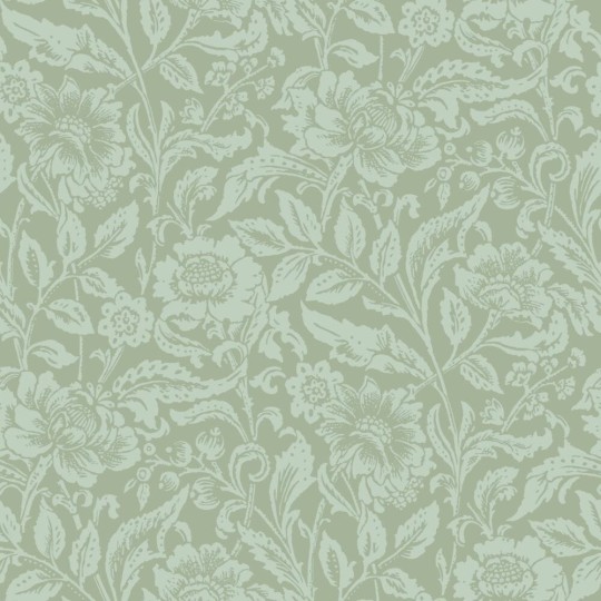 Esta 139428 Vintage Flowers grayed mint green - tapeta w kwiaty i liście