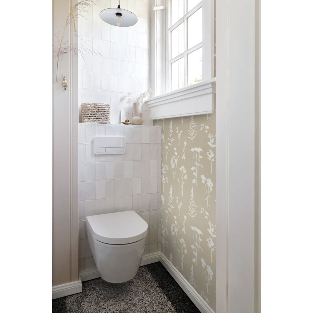 Esta 139484 Vintage Flowers Wildflowers sand beige - tapeta z polnymi kwiatami