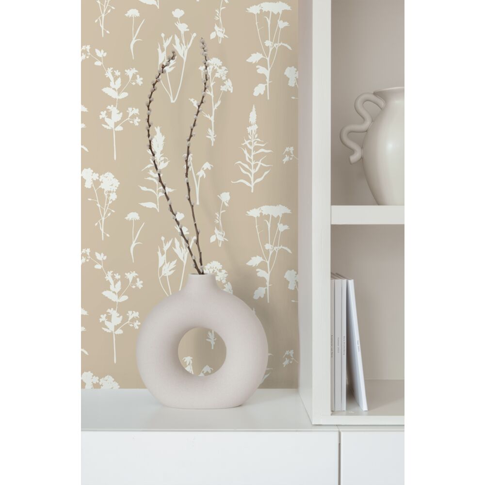 Esta 139484 Vintage Flowers Wildflowers sand beige - tapeta z polnymi kwiatami
