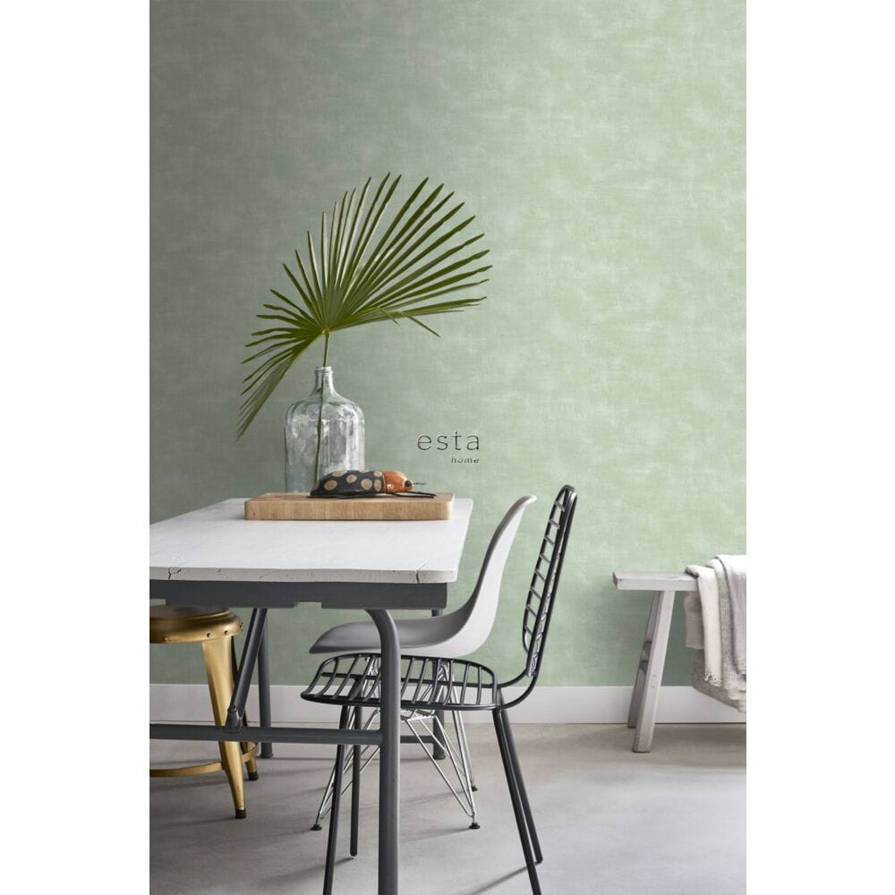 Esta 139018 Vintage Flowers Concrete Look light green - tapeta imitująca beton