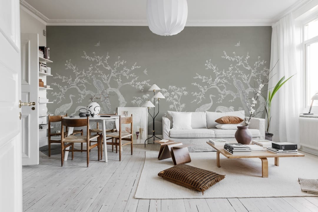 Rebel Walls R19747 Jack Kinsey Chinoiserie Blossom Natural Beige - mural chionoiserie