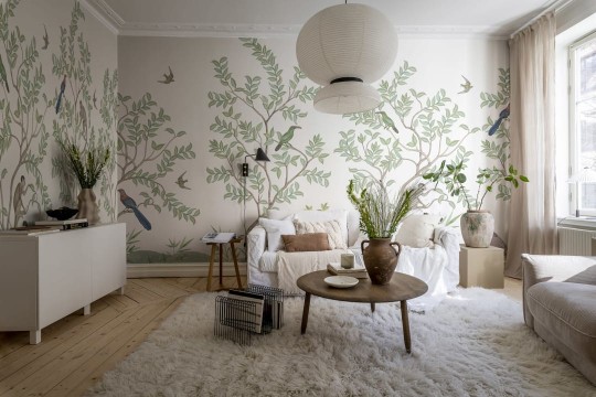 Rebel Walls R19756 Jack Kinsey Monkeys Paradise White - mural chinoiserie