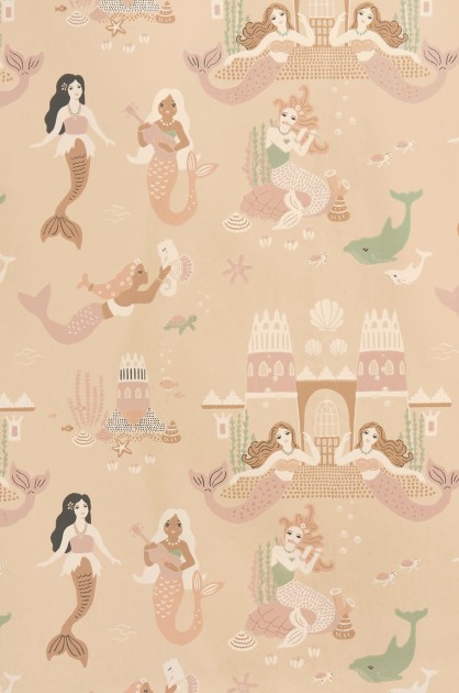 Majvillan 152-01 Mermaid Reef Sandy Beige - tapeta w syreny