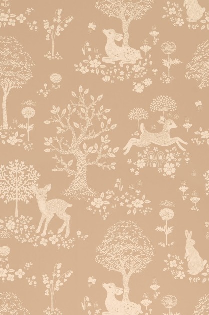 Majvillan 150-01 Summer Fields Soft Brown - tapeta w jelonki