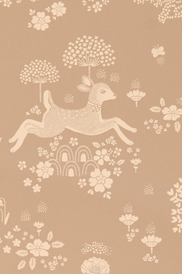 Majvillan 150-01 Summer Fields Soft Brown - tapeta w jelonki