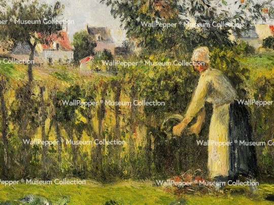 Wallpepper 050-09 Capsule Museum Collection Il taglio della siepe by Camille Pissarro - mural z motywem obrazu Camille Pissarro