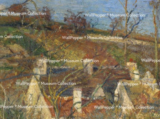Wallpepper 050-17 Capsule Museum Collection Les toits rouges, coin de village, effet d’hiver by Camille Pissarro - mural z motywem obrazu Camille Pissarro