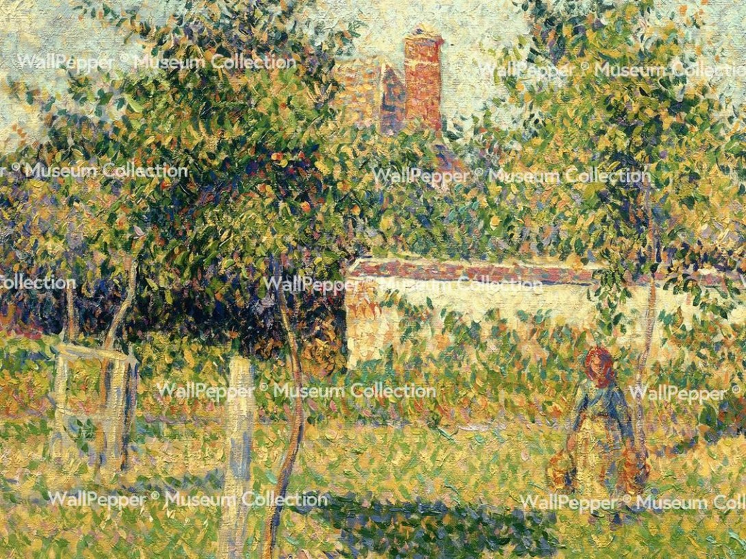 Wallpepper 050-21 Capsule Museum Collection Donna in un prato by Camille Pissarro - mural z motywem obrazu Camille Pissarro