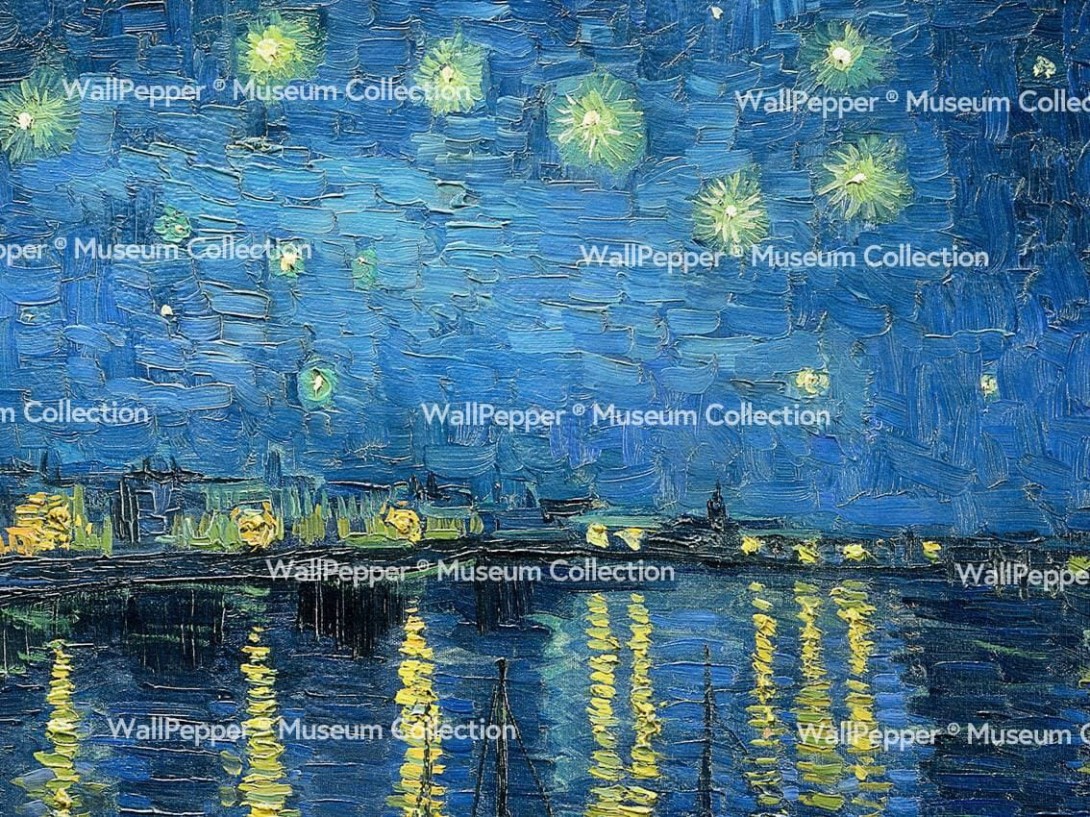 Wallpepper 050-24 Capsule Museum Collection La notte stellata by Vincent Van Gogh - mural z motywem obrazu Noc gwiaździsta