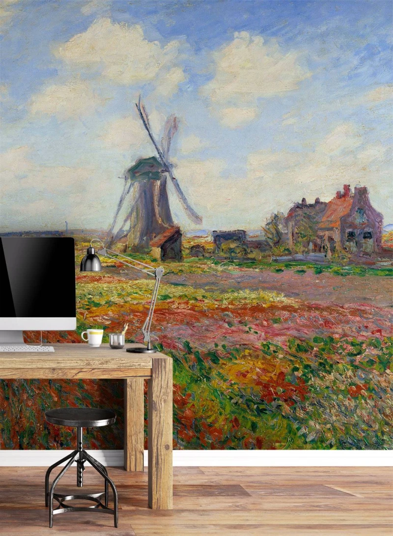 Wallpepper 050-29 Capsule Museum Collection Champs de tulipes en Hollande by Claude Monet - mural z motywem obrazu Claude’a Moneta