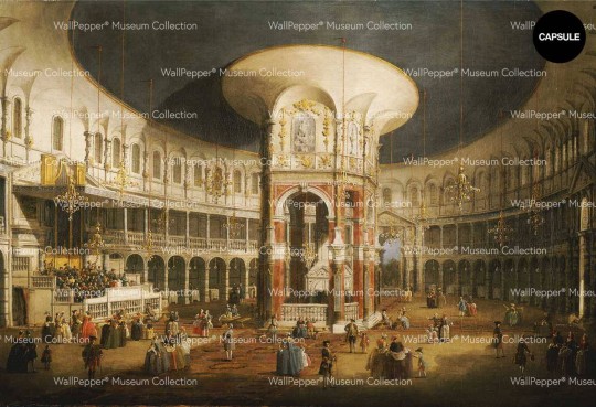 Wallpepper 050-37 Capsule Museum Collection The Interior of the Rotunda by Canaletto - mural z motywem obrazu Canaletto
