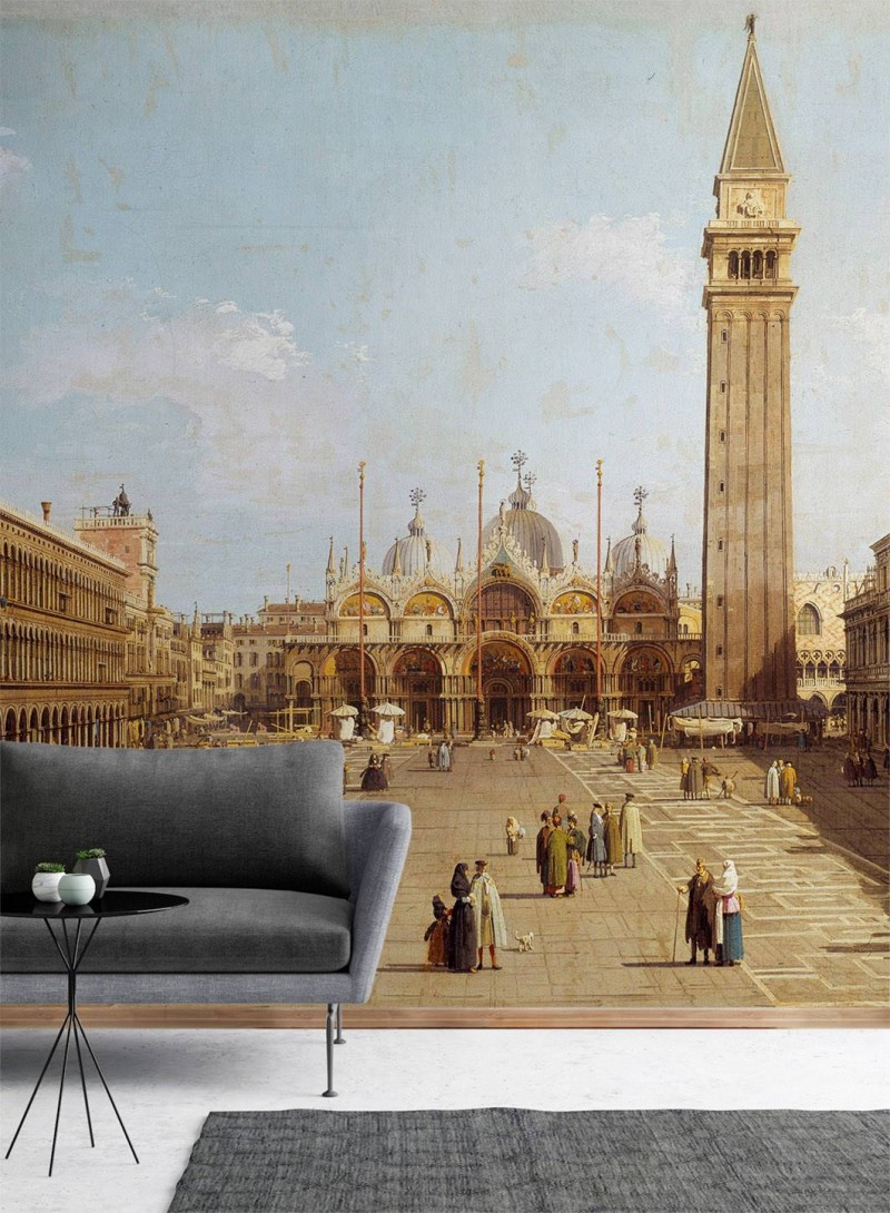 Wallpepper 050-40 Capsule Museum Collection Vue de la place Saint Marc a Venise by Canaletto - mural z motywem obrazu Canaletto