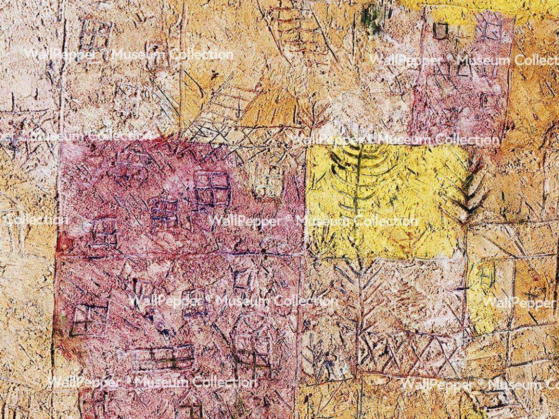 Wallpepper 050-46 Capsule Museum Collection Idillio di città giardiniera by Paul Klee - mural z motywem obrazu Paula Kleea