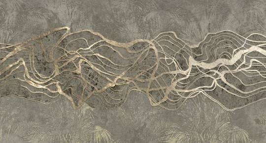 Muance MU14038 Edition 4 - Dusk Blissful - mural z motywem liści i marmuru