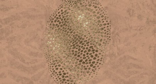 Muance MU14057 Edition 4 - Dusk Sahara Nights - mural z motywem geometrycznego tła i nieregularnych okręgów