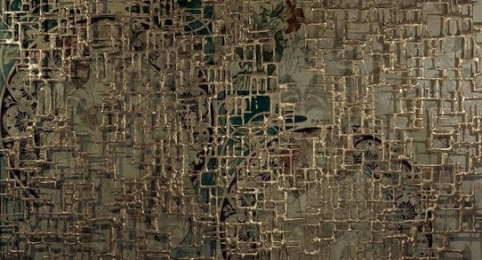 Muance MU14043 Edition 4 - Dusk Luxor - mural z motywem kratki i abstrakcyjnych kształtów