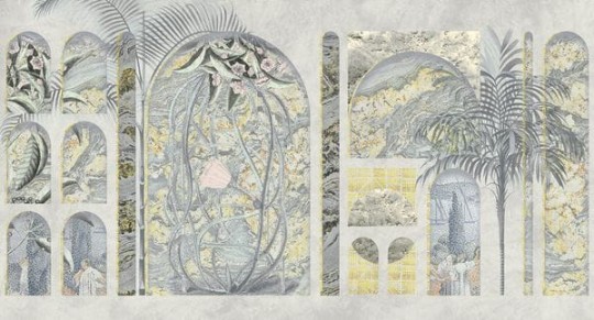 Muance MU14020 Edition 4 - Dusk Jamila dawn - mural z motywem roślin i geometrii