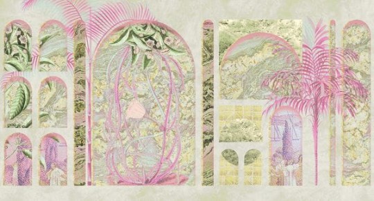 Muance MU14021 Edition 4 - Dusk Jamila dawn - mural z motywem roślin i geometrii