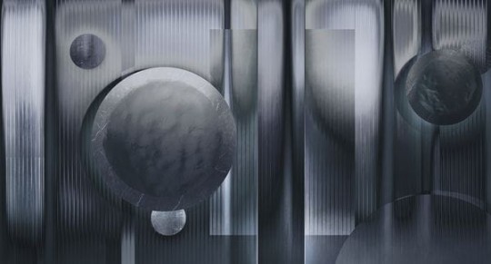 Muance MU14024 Edition 4 - Dusk Pandora - mural z motywem w pionowe pasy i motyw holograficzny