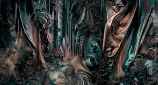 Muance MU14049 Edition 4 - Dusk Forest of Silk - mural z motywem dżungli