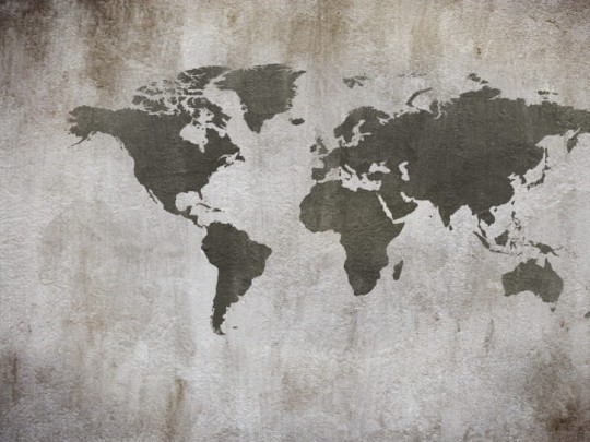 BN 30570 BN Studio Worldmap Concrete - mural z motywem mapy