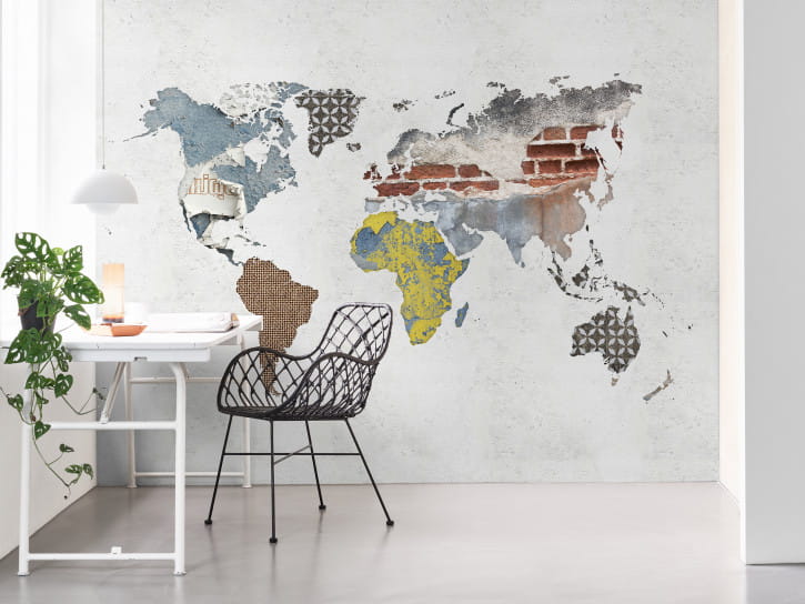 BN 30579 BN Studio Worldmap - mural z motywem mapy