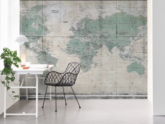 BN 200407 BN Studio Concrete World - mural z motywem mapy