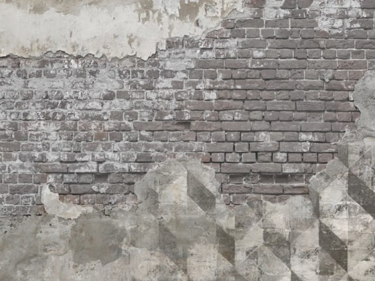 BN 200405 BN Studio Authentic Bricks - mural z motywem cegieł i postarzanej ściany