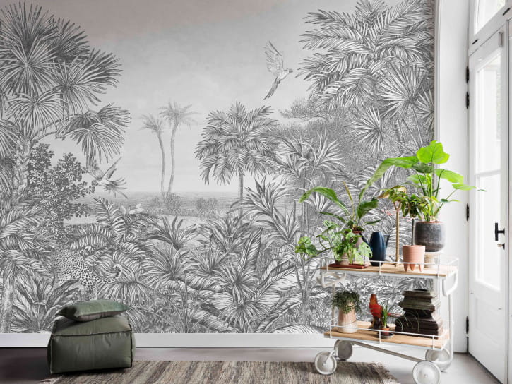 BN 300345 BN Studio In the Woods - mural z motywem tropikalnego lasu