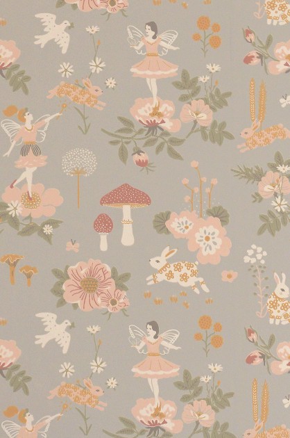 OL / Tapeta Majvillan Old Garden 138-02 Gentle Bluegrey - dostępne 2 rolki