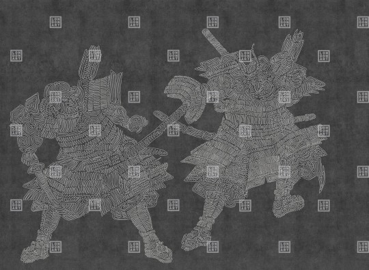 London Art 15142-12 Exclusive 15/14 Tangles One - mural rycerz