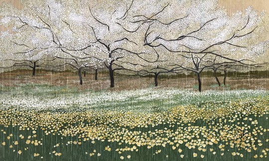 Wonderwall 35 0499 04 Cherry - mural z motywem kwitnącego sadu