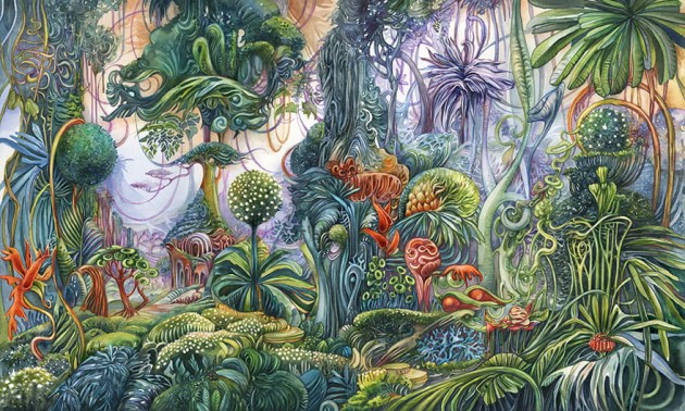 Wonderwall 35 0550 01 Sacred - mural z motywem magicznego lasu