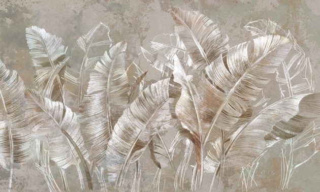 Wonderwall 35 0619 02 Borneo - mural z motywem tropikalnych liści