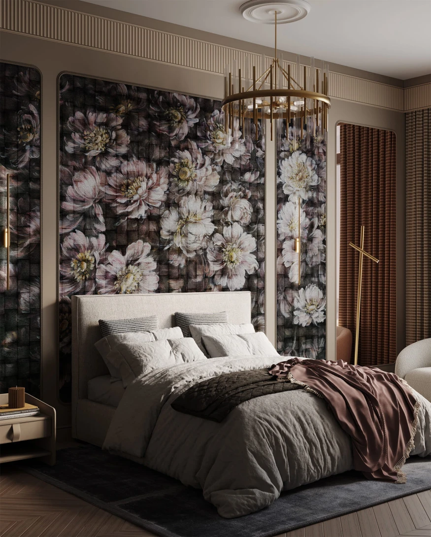 Wonderwall 35 0736 00 Eve - mural z motywem kwiatów i cegieł