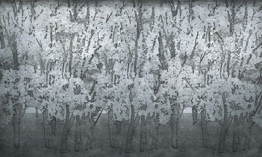 Wonderwall 35 0620 01 Humming - mural z motywem drzew