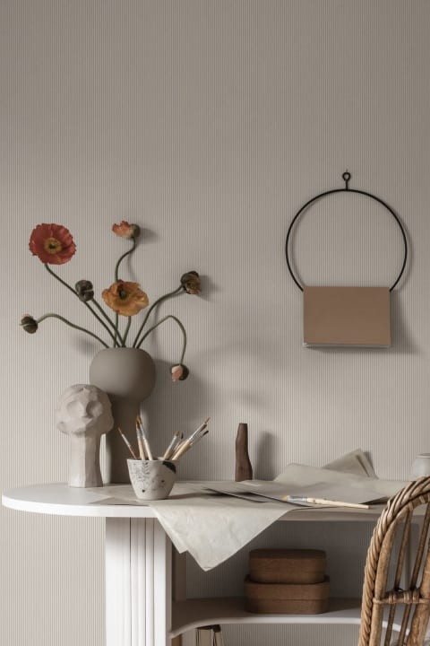 Sandberg S10288 Essentials Rand Sandstone - tapeta w minimalistyczne paski