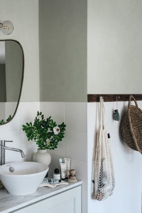 Sandberg S10294 Essentials Kalk Garden Green - tapeta imitująca tynk wapienny