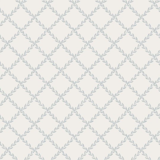 Sandberg S10303 Essentials Trellis Misty Blue - tapeta w kratkę z liści