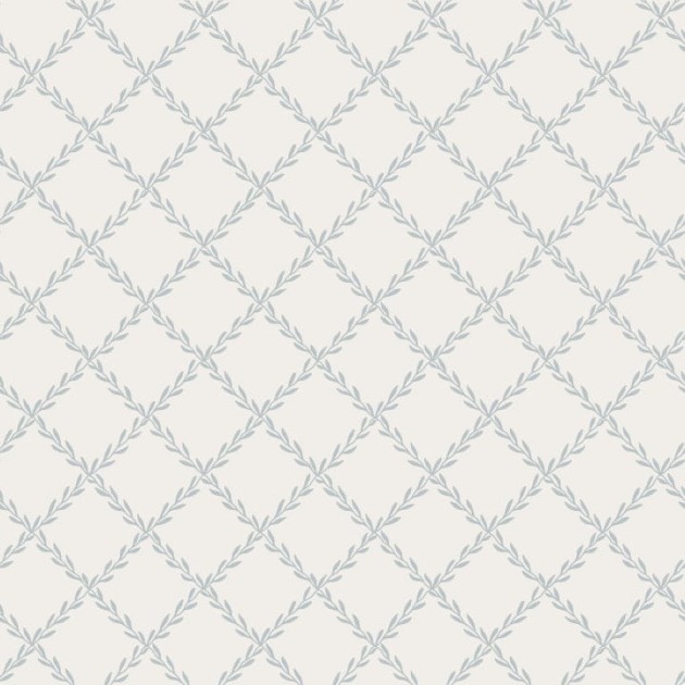 Sandberg S10303 Essentials Trellis Misty Blue - tapeta w kratkę z liści