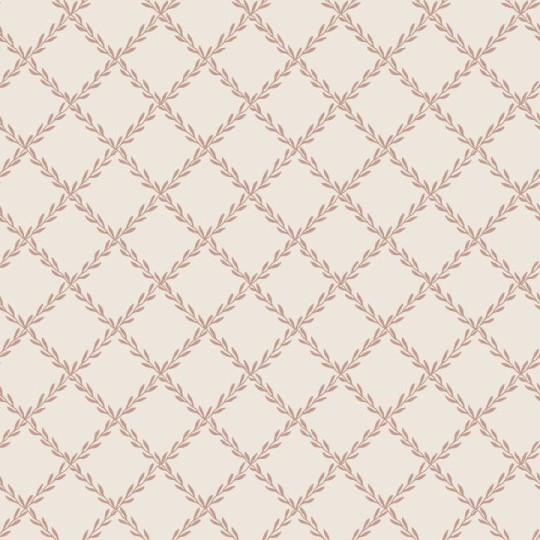 Sandberg S10305 Essentials Trellis Terracotta - tapeta w kratkę z liści