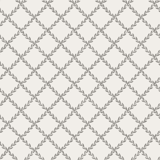 Sandberg S10306 Essentials Trellis Graphite - tapeta w kratkę z liści