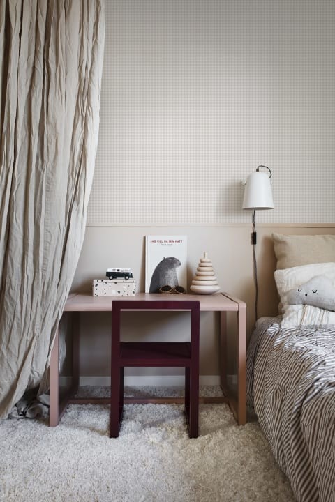 Sandberg S10317 Essentials Ruta Blush - tapeta w klasyczną kratkę