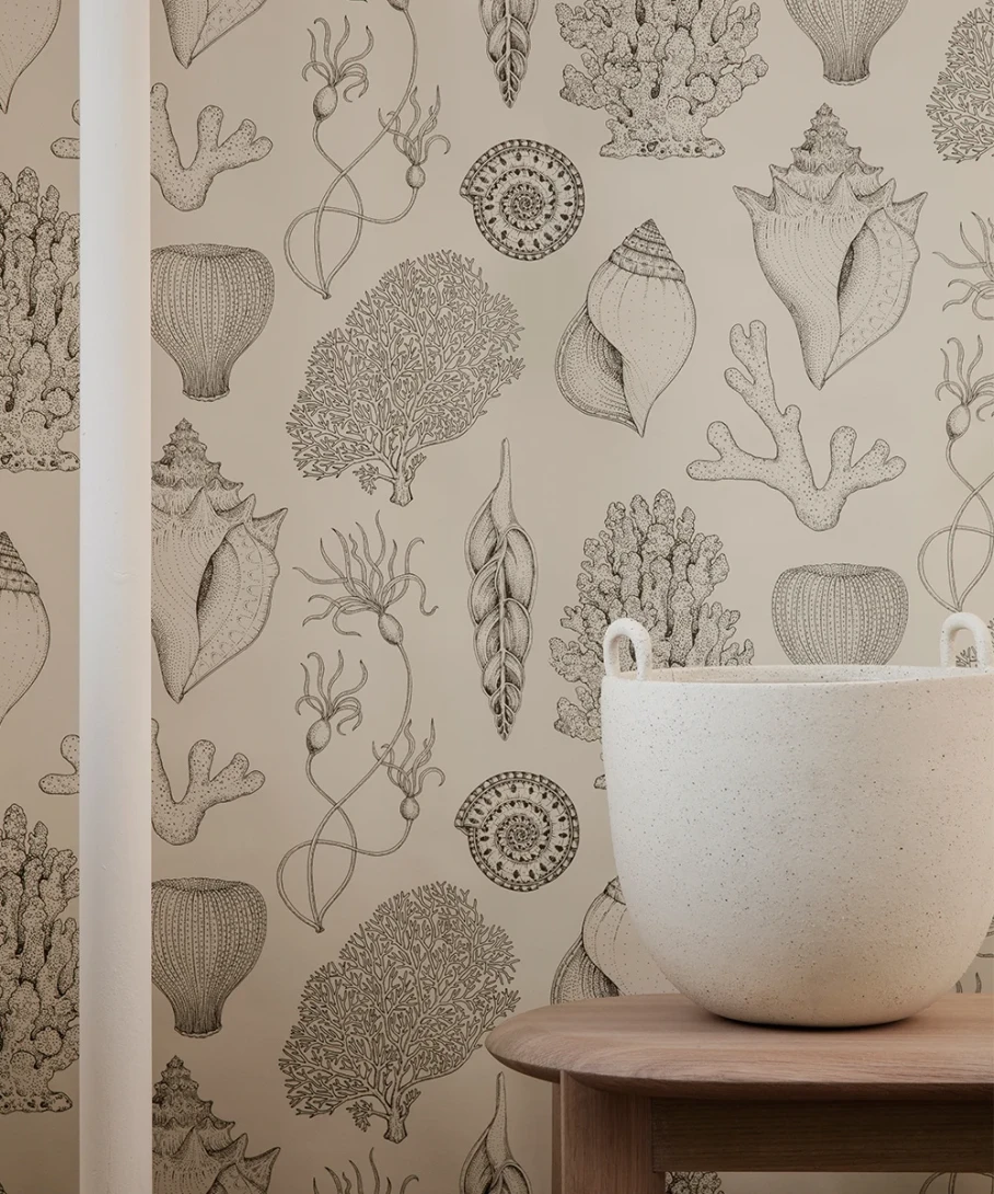 Ferm Living 1100851768 Katie Scott Shells Off-White - tapeta muszelki