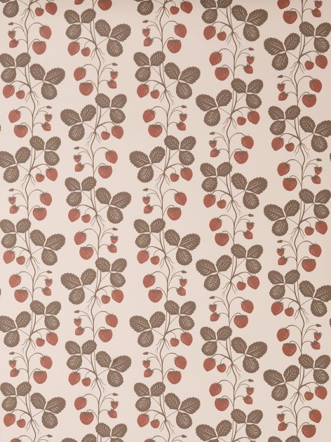 Ferm Living 1104264782 Strawberry Field Rose - tapeta pole truskawek