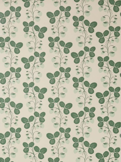 Ferm Living 1104264783 Strawberry Field Green - tapeta pole truskawek