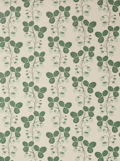 Ferm Living 1104264783 Strawberry Field Green - tapeta pole truskawek