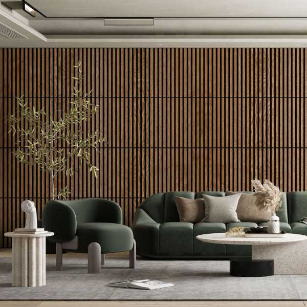 Panele akustyczne na czarnym filcu Lameo Fornir Dębowy LAMEO_A101