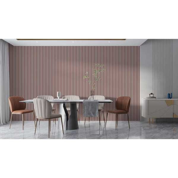 Lamele na czarnym filcu Lameo Pudrowy Róż LAMEO_F123