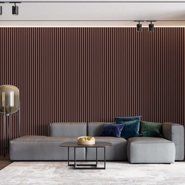 Lamele na czarnej płycie HDF Lameo Pudrowy róż LAMEO_H123